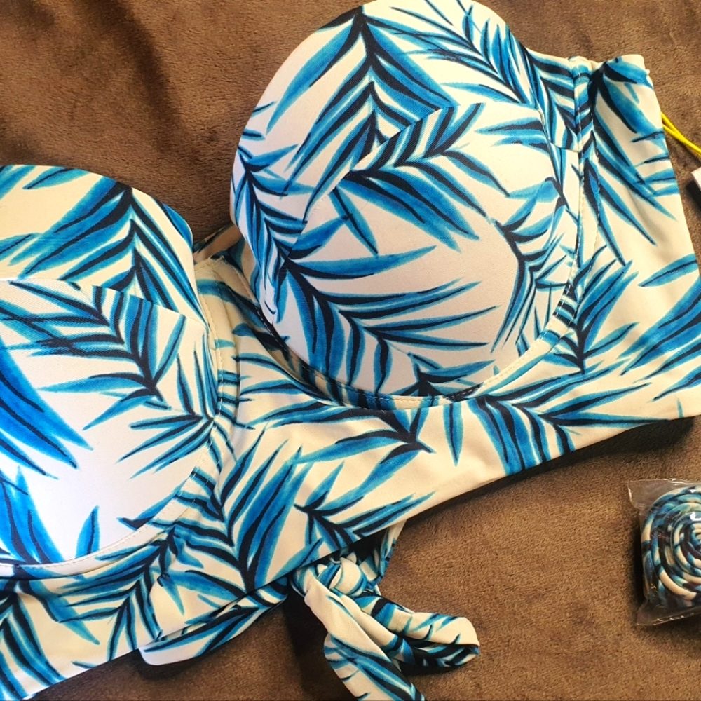 Shade & Shore Palm Bikini Top CORSET-STYLE
